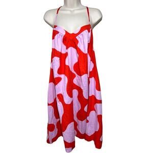 Ava & Viv Spaghetti Straps Tunic Dress Criss Cross Back Size X/14W Purple Orange